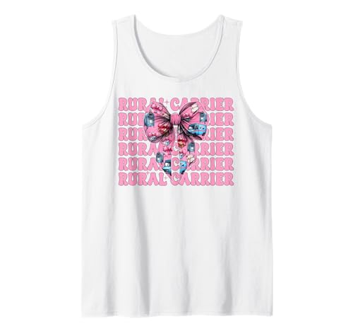 Landträger Postangestellter Postträger Post Lady Girl Mama Tank Top von Womens Coquette Bow Postal Worker Mail Lady Gifts