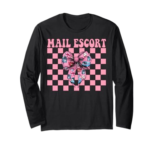 Mail Escort Postangestellter Postträger Post Lady Girl Mama Langarmshirt von Womens Coquette Bow Postal Worker Mail Lady Gifts