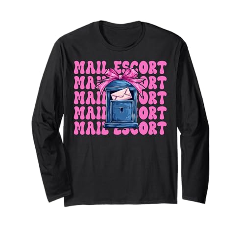 Mail Escort Postangestellter Postträger Post Lady Girl Mama Langarmshirt von Womens Coquette Bow Postal Worker Mail Lady Gifts