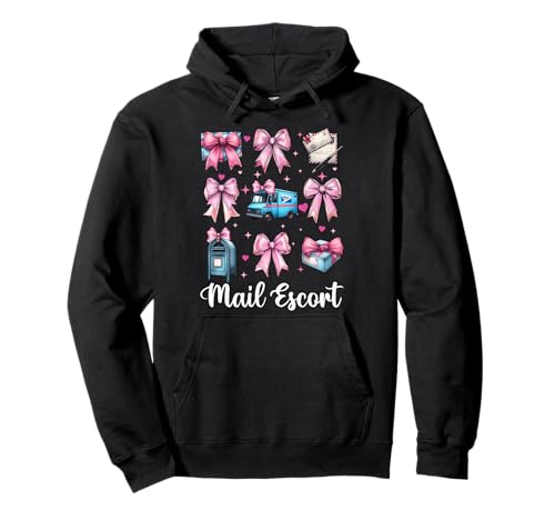 Mail Escort Postangestellter Postträger Post Lady Girl Mama Pullover Hoodie von Womens Coquette Bow Postal Worker Mail Lady Gifts