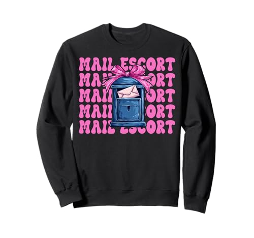 Mail Escort Postangestellter Postträger Post Lady Girl Mama Sweatshirt von Womens Coquette Bow Postal Worker Mail Lady Gifts