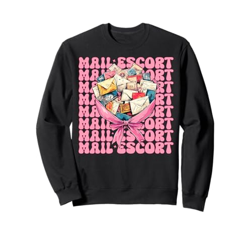 Mail Escort Postangestellter Postträger Post Lady Girl Mama Sweatshirt von Womens Coquette Bow Postal Worker Mail Lady Gifts