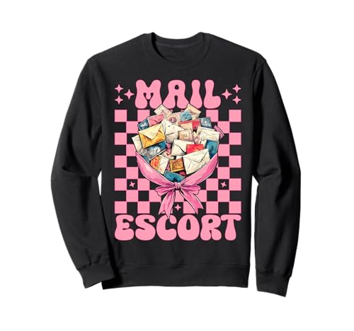 Mail Escort Postangestellter Postträger Post Lady Girl Mama Sweatshirt von Womens Coquette Bow Postal Worker Mail Lady Gifts