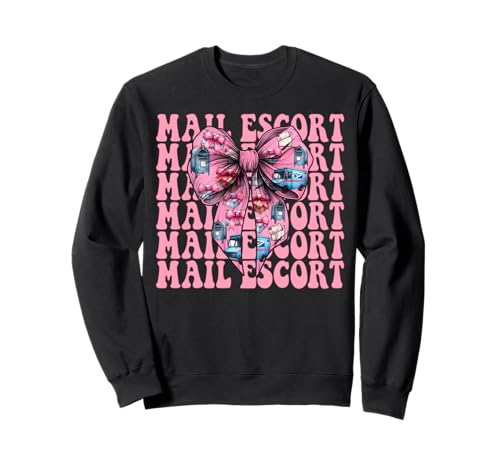 Mail Escort Postangestellter Postträger Post Lady Girl Mama Sweatshirt von Womens Coquette Bow Postal Worker Mail Lady Gifts