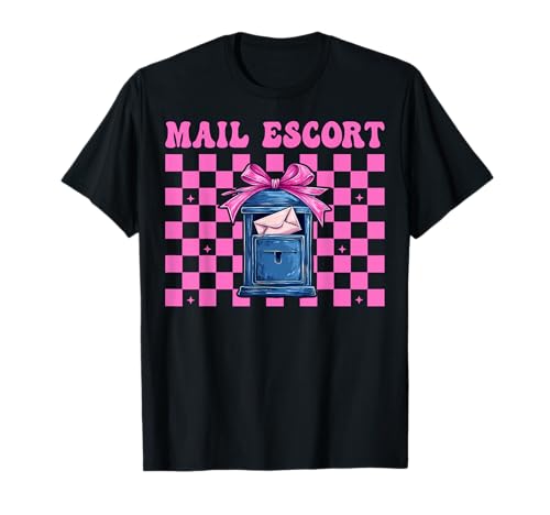Mail Escort Postangestellter Postträger Post Lady Girl Mama T-Shirt von Womens Coquette Bow Postal Worker Mail Lady Gifts