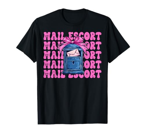 Mail Escort Postangestellter Postträger Post Lady Girl Mama T-Shirt von Womens Coquette Bow Postal Worker Mail Lady Gifts