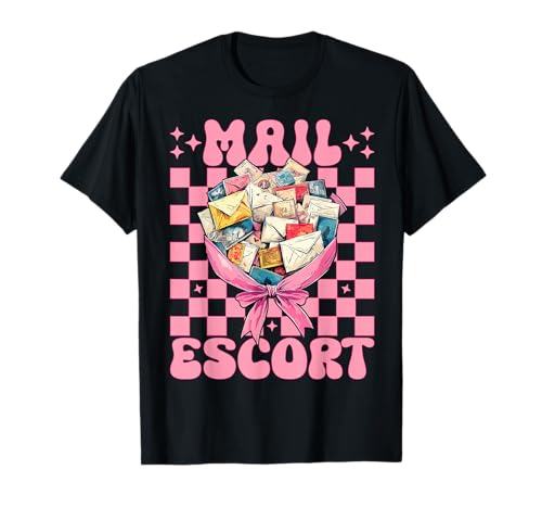 Mail Escort Postangestellter Postträger Post Lady Girl Mama T-Shirt von Womens Coquette Bow Postal Worker Mail Lady Gifts