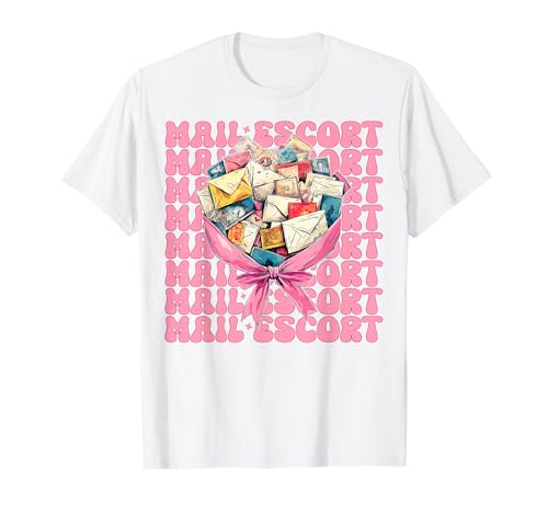 Mail Escort Postangestellter Postträger Post Lady Girl Mama T-Shirt Mail Escort Postangestellter Postträger Post Lady Girl Mama T-Shirt von Womens Coquette Bow Postal Worker Mail Lady Gifts