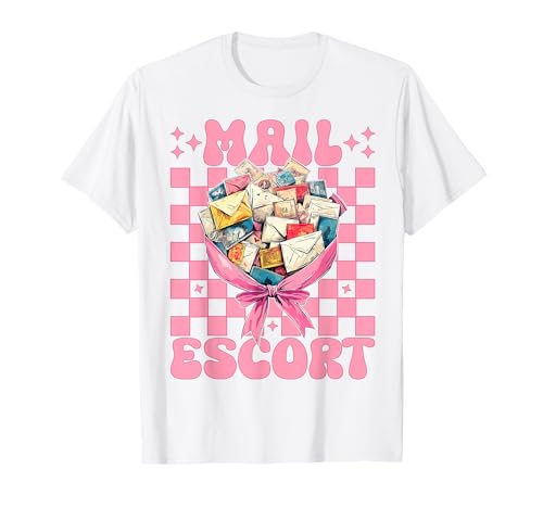 Mail Escort Postangestellter Postträger Post Lady Girl Mama T-Shirt von Womens Coquette Bow Postal Worker Mail Lady Gifts