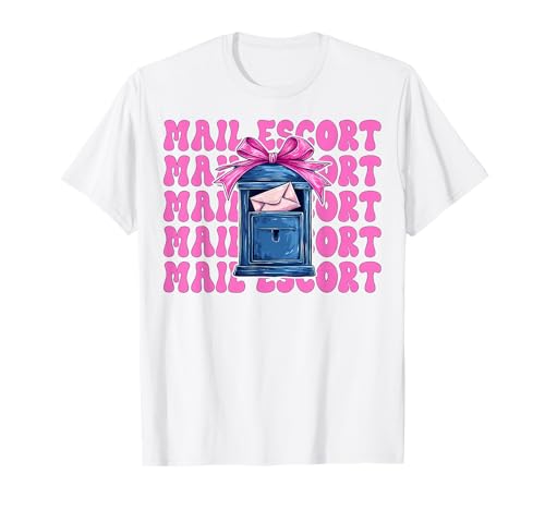 Mail Escort Postangestellter Postträger Post Lady Girl Mama T-Shirt von Womens Coquette Bow Postal Worker Mail Lady Gifts