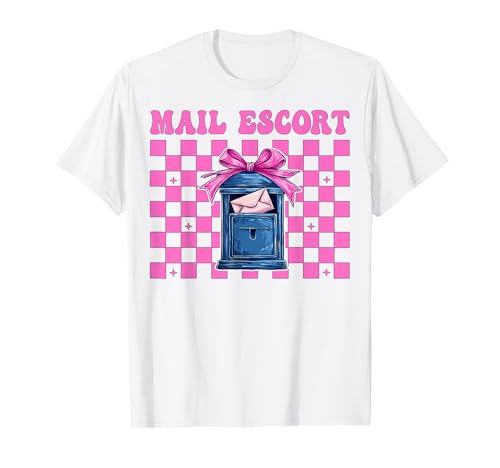 Mail Escort Postangestellter Postträger Post Lady Girl Mama T-Shirt von Womens Coquette Bow Postal Worker Mail Lady Gifts