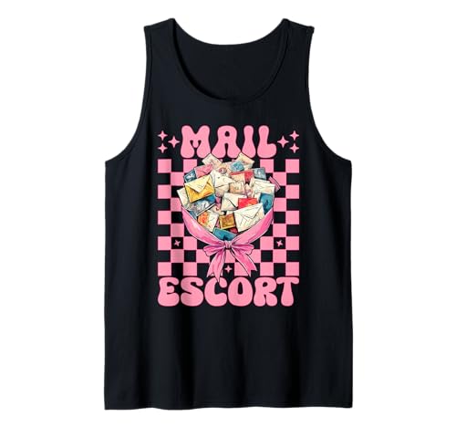Mail Escort Postangestellter Postträger Post Lady Girl Mama Tank Top von Womens Coquette Bow Postal Worker Mail Lady Gifts