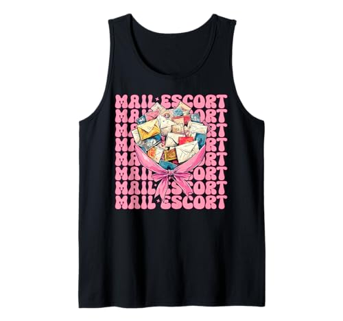 Mail Escort Postangestellter Postträger Post Lady Girl Mama Tank Top von Womens Coquette Bow Postal Worker Mail Lady Gifts