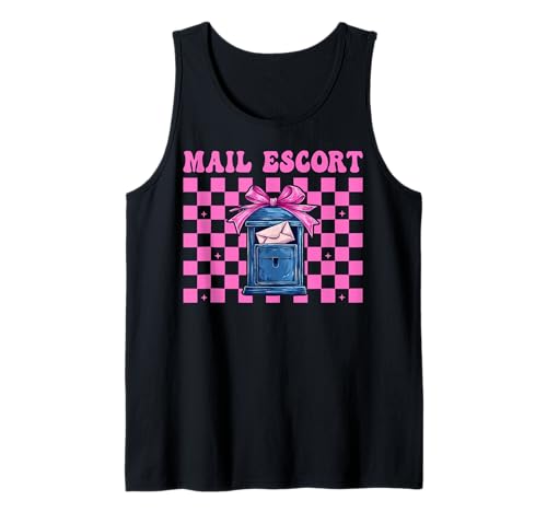 Mail Escort Postangestellter Postträger Post Lady Girl Mama Tank Top von Womens Coquette Bow Postal Worker Mail Lady Gifts