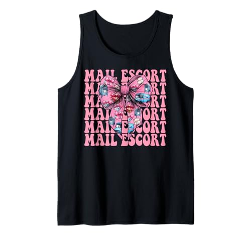 Mail Escort Postangestellter Postträger Post Lady Girl Mama Tank Top von Womens Coquette Bow Postal Worker Mail Lady Gifts