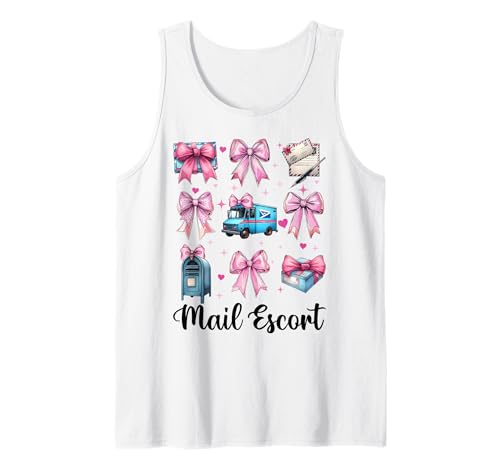 Mail Escort Postangestellter Postträger Post Lady Girl Mama Tank Top von Womens Coquette Bow Postal Worker Mail Lady Gifts