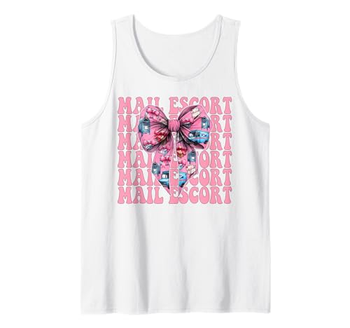 Mail Escort Postangestellter Postträger Post Lady Girl Mama Tank Top von Womens Coquette Bow Postal Worker Mail Lady Gifts