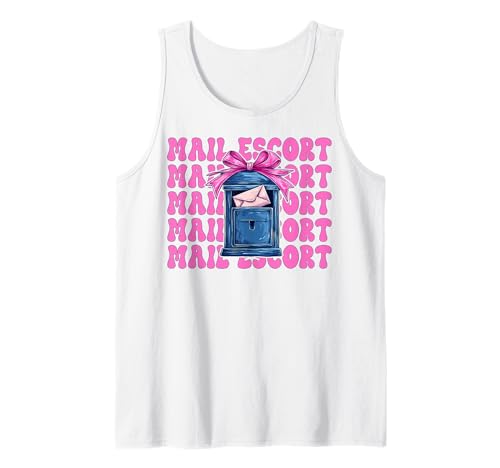 Mail Escort Postangestellter Postträger Post Lady Girl Mama Tank Top von Womens Coquette Bow Postal Worker Mail Lady Gifts