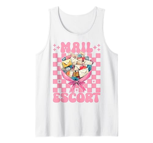 Mail Escort Postangestellter Postträger Post Lady Girl Mama Tank Top von Womens Coquette Bow Postal Worker Mail Lady Gifts