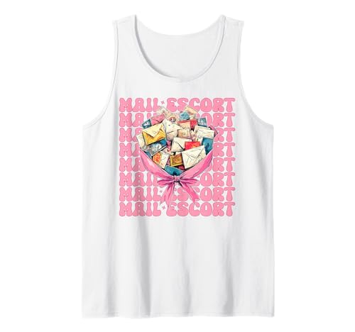 Mail Escort Postangestellter Postträger Post Lady Girl Mama Tank Top von Womens Coquette Bow Postal Worker Mail Lady Gifts