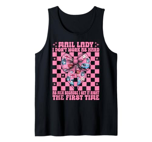 Mail Lady I Don't Work As Hard As Men Postarbeiter Kokette Tank Top Mail Lady I Don't Work As Hard As Men Postarbeiter Kokette Tank Top von Womens Coquette Bow Postal Worker Mail Lady Gifts