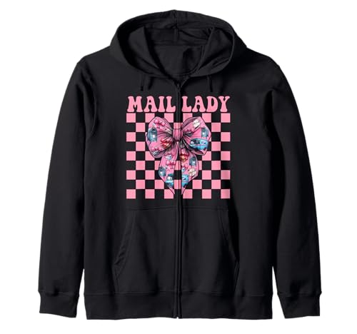 Mail Lady Postangestellter Postträger Mädchen Mama Kokette Schleife Kapuzenjacke Mail Lady Postangestellter Postträger Mädchen Mama Kokette Schleife Kapuzenjacke von Womens Coquette Bow Postal Worker Mail Lady Gifts