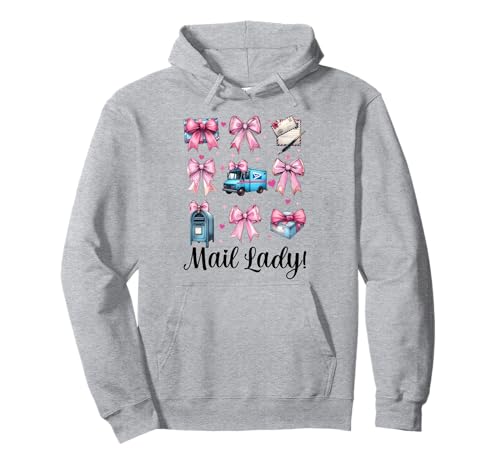 Mail Lady! Postangestellter Postträger Mädchen Mama Kokette Schleife Pullover Hoodie Mail Lady! Postangestellter Postträger Mädchen Mama Kokette Schleife Pullover Hoodie von Womens Coquette Bow Postal Worker Mail Lady Gifts