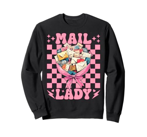 Mail Lady! Postangestellter Postträger Mädchen Mama Kokette Schleife Sweatshirt von Womens Coquette Bow Postal Worker Mail Lady Gifts