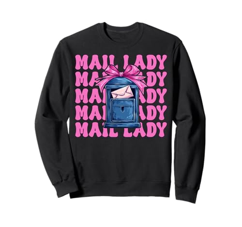 Mail Lady! Postangestellter Postträger Mädchen Mama Kokette Schleife Sweatshirt von Womens Coquette Bow Postal Worker Mail Lady Gifts