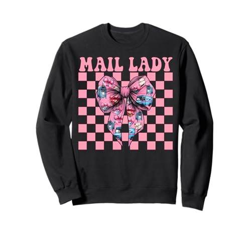 Mail Lady Postangestellter Postträger Mädchen Mama Kokette Schleife Sweatshirt von Womens Coquette Bow Postal Worker Mail Lady Gifts
