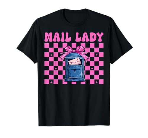 Mail Lady! Postangestellter Postträger Mädchen Mama Kokette Schleife T-Shirt von Womens Coquette Bow Postal Worker Mail Lady Gifts