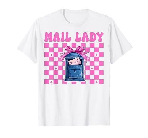 Mail Lady! Postangestellter Postträger Mädchen Mama Kokette Schleife T-Shirt von Womens Coquette Bow Postal Worker Mail Lady Gifts