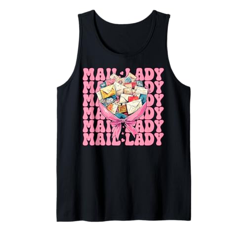 Mail Lady! Postangestellter Postträger Mädchen Mama Kokette Schleife Tank Top Mail Lady! Postangestellter Postträger Mädchen Mama Kokette Schleife Tank Top von Womens Coquette Bow Postal Worker Mail Lady Gifts
