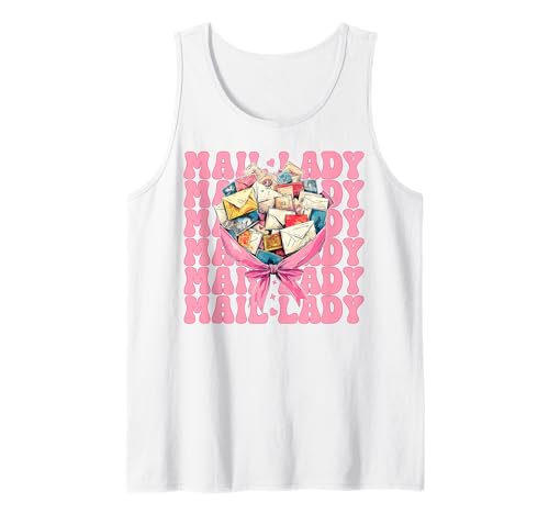 Mail Lady! Postangestellter Postträger Mädchen Mama Kokette Schleife Tank Top Mail Lady! Postangestellter Postträger Mädchen Mama Kokette Schleife Tank Top von Womens Coquette Bow Postal Worker Mail Lady Gifts