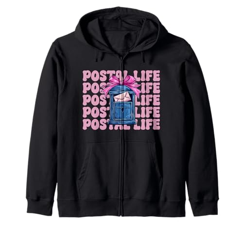 Postal Life Postangestellter Postträger Post Lady Girl Mom Kapuzenjacke von Womens Coquette Bow Postal Worker Mail Lady Gifts