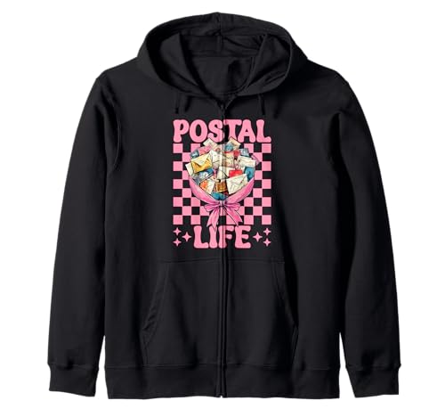 Postal Life Postangestellter Postträger Post Lady Girl Mom Kapuzenjacke von Womens Coquette Bow Postal Worker Mail Lady Gifts