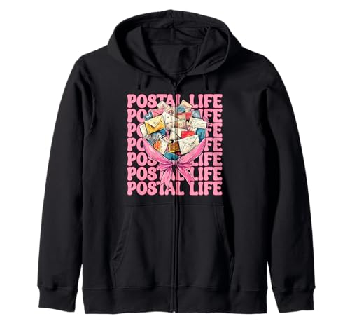 Postal Life Postangestellter Postträger Post Lady Girl Mom Kapuzenjacke von Womens Coquette Bow Postal Worker Mail Lady Gifts