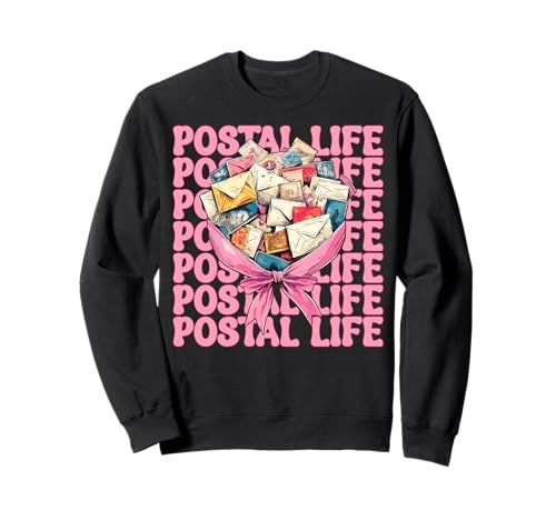 Postal Life Postangestellter Postträger Post Lady Girl Mom Sweatshirt von Womens Coquette Bow Postal Worker Mail Lady Gifts