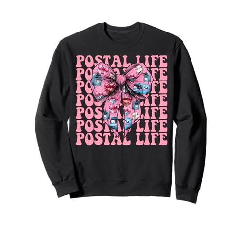 Postal Life Postangestellter Postträger Post Lady Girl Mom Sweatshirt von Womens Coquette Bow Postal Worker Mail Lady Gifts