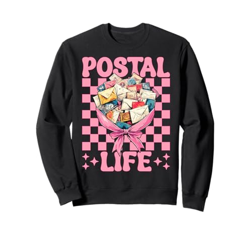 Postal Life Postangestellter Postträger Post Lady Girl Mom Sweatshirt von Womens Coquette Bow Postal Worker Mail Lady Gifts