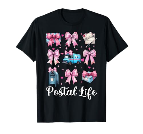 Postal Life Postangestellter Postträger Post Lady Girl Mom T-Shirt Postal Life Postangestellter Postträger Post Lady Girl Mom T-Shirt von Womens Coquette Bow Postal Worker Mail Lady Gifts