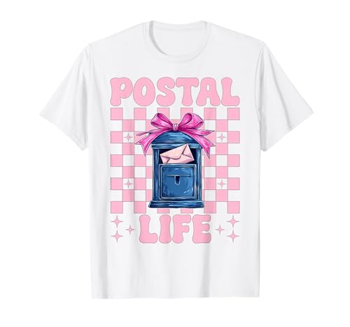 Postal Life Postangestellter Postträger Post Lady Girl Mom T-Shirt Postal Life Postangestellter Postträger Post Lady Girl Mom T-Shirt von Womens Coquette Bow Postal Worker Mail Lady Gifts