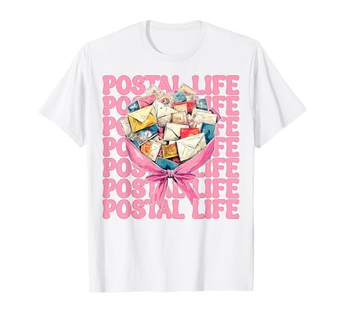 Postal Life Postangestellter Postträger Post Lady Girl Mom T-Shirt Postal Life Postangestellter Postträger Post Lady Girl Mom T-Shirt von Womens Coquette Bow Postal Worker Mail Lady Gifts