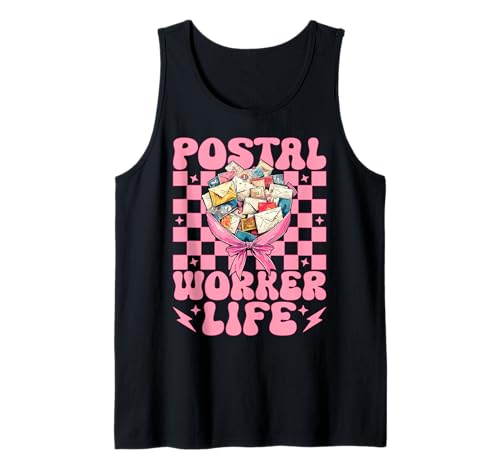 Postangestellter Life Mail Carrier Mail Lady Girl Mom Coquette Tank Top von Womens Coquette Bow Postal Worker Mail Lady Gifts