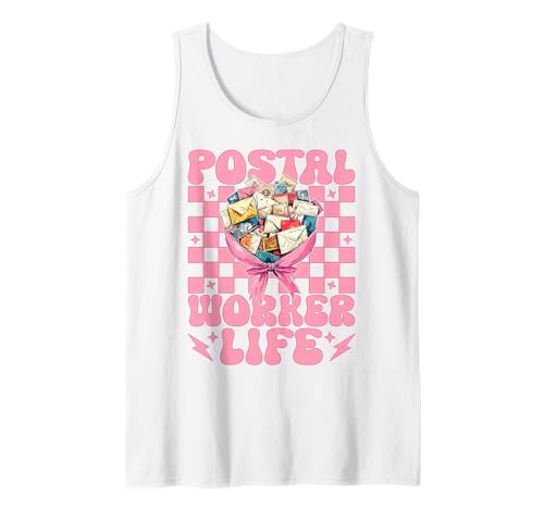 Postangestellter Life Mail Carrier Mail Lady Girl Mom Coquette Tank Top von Womens Coquette Bow Postal Worker Mail Lady Gifts