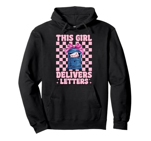 Postangestellter Postträger Dieses Mädchen liefert Briefe Pullover Hoodie von Womens Coquette Bow Postal Worker Mail Lady Gifts