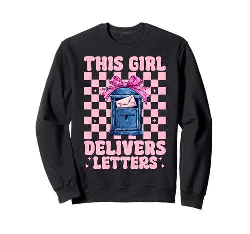 Postangestellter Postträger Dieses Mädchen liefert Briefe Sweatshirt von Womens Coquette Bow Postal Worker Mail Lady Gifts