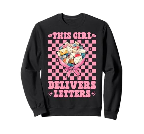 Postangestellter Postträger Dieses Mädchen liefert Briefe Sweatshirt von Womens Coquette Bow Postal Worker Mail Lady Gifts