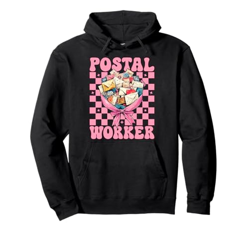 Postangestellter Postträger Post Lady Girl Mom Kokette Schleife Pullover Hoodie von Womens Coquette Bow Postal Worker Mail Lady Gifts