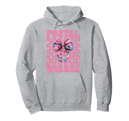 Postangestellter Postträger Post Lady Girl Mom Kokette Schleife Pullover Hoodie Postangestellter Postträger Post Lady Girl Mom Kokette Schleife Pullover Hoodie von Womens Coquette Bow Postal Worker Mail Lady Gifts